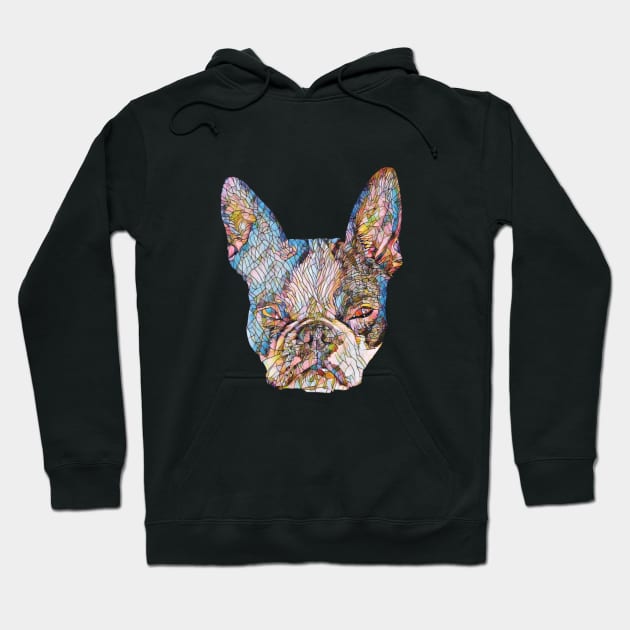 Boston Terrier Face Hoodie by DoggyStyles